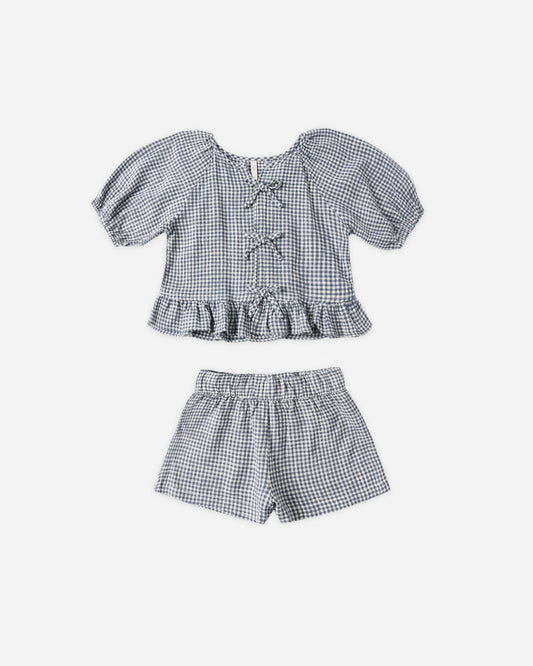 Juniper Set || Marine Gingham