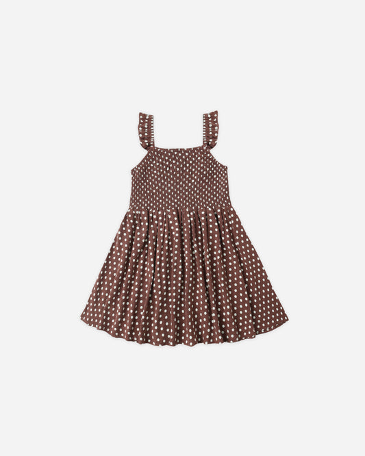 Lainey Dress || Chocolate Polka Dot