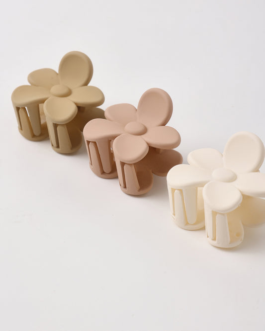 Flower Clip Set || Butterscotch, Blush, Ivory