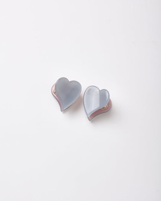 Heart Mini Clips | Dusty Blue, Clay & Blush