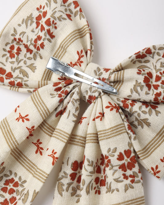 Oversized Bow | Floral Stripe