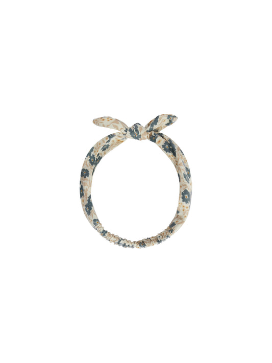 Knotted Bow Headband | Blue Ditsy