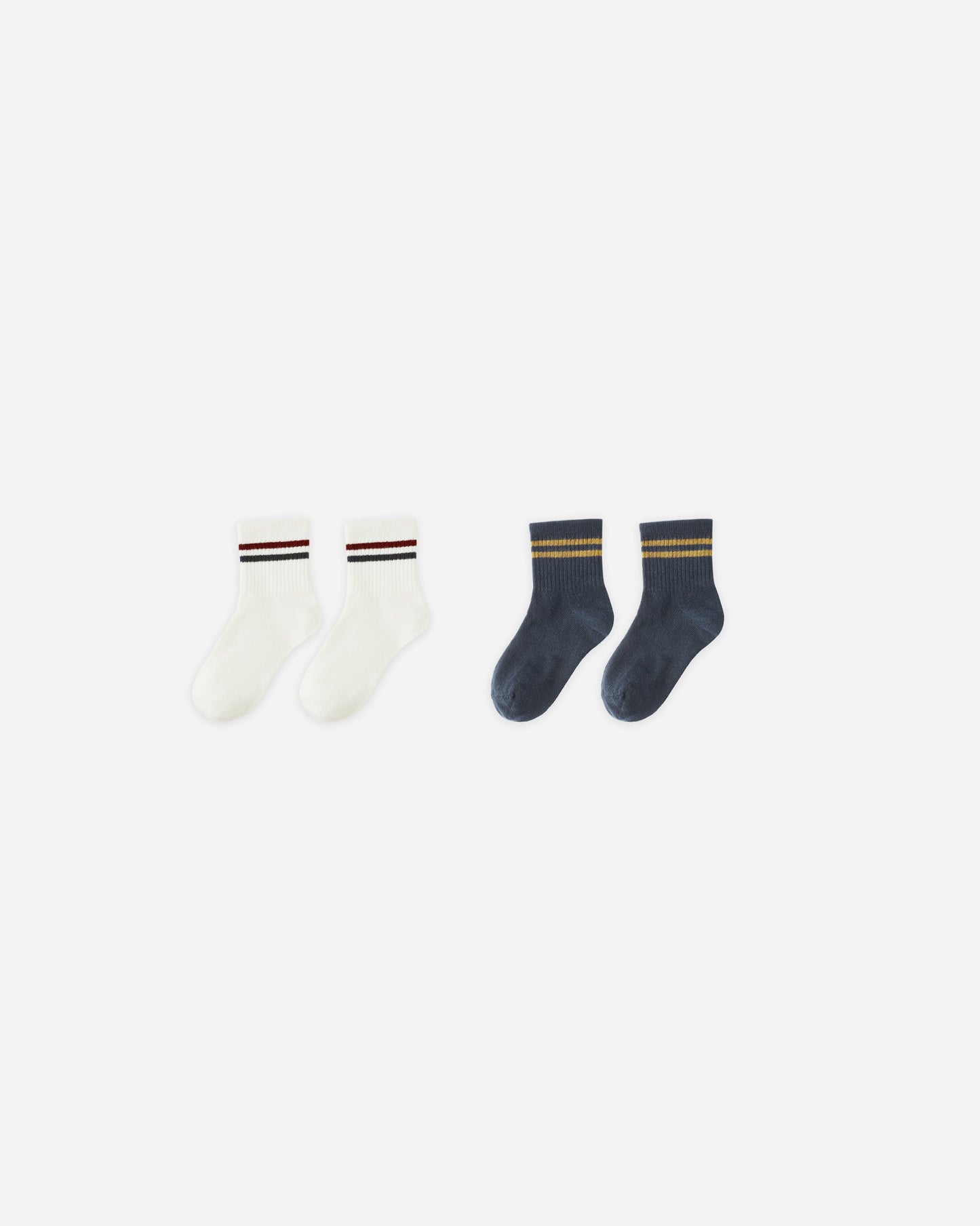 Stripe Socks, Set Of 2 || Ivory + Navy