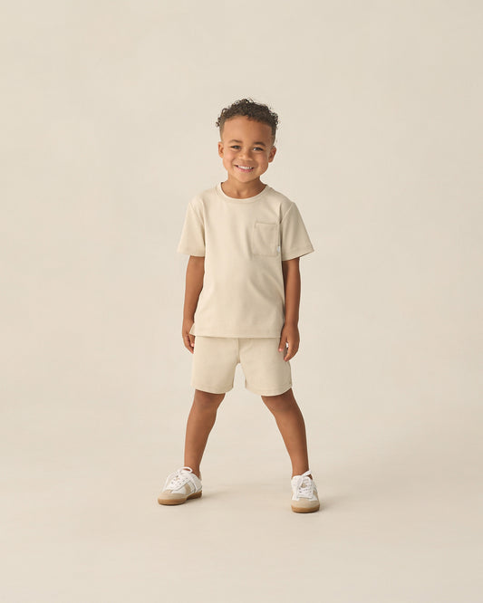Oceanside Tech Short || Heathered Pebble