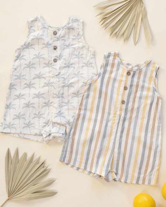 Mavrick Romper || Valencia Stripe