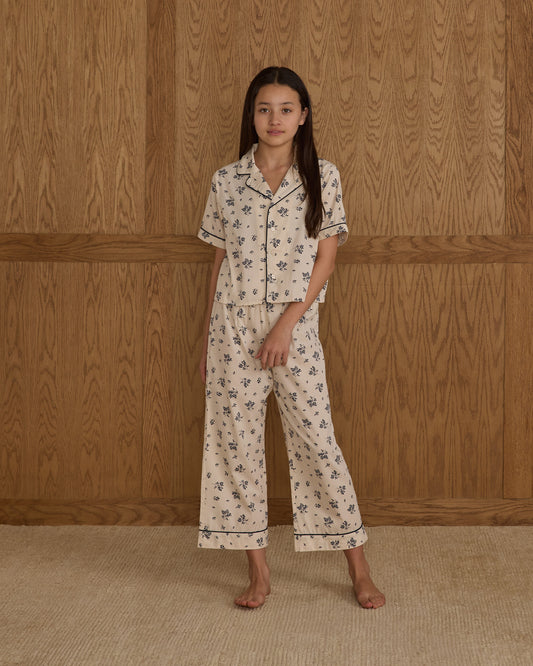 Woven Pajama Set || Blue Floral - Teen