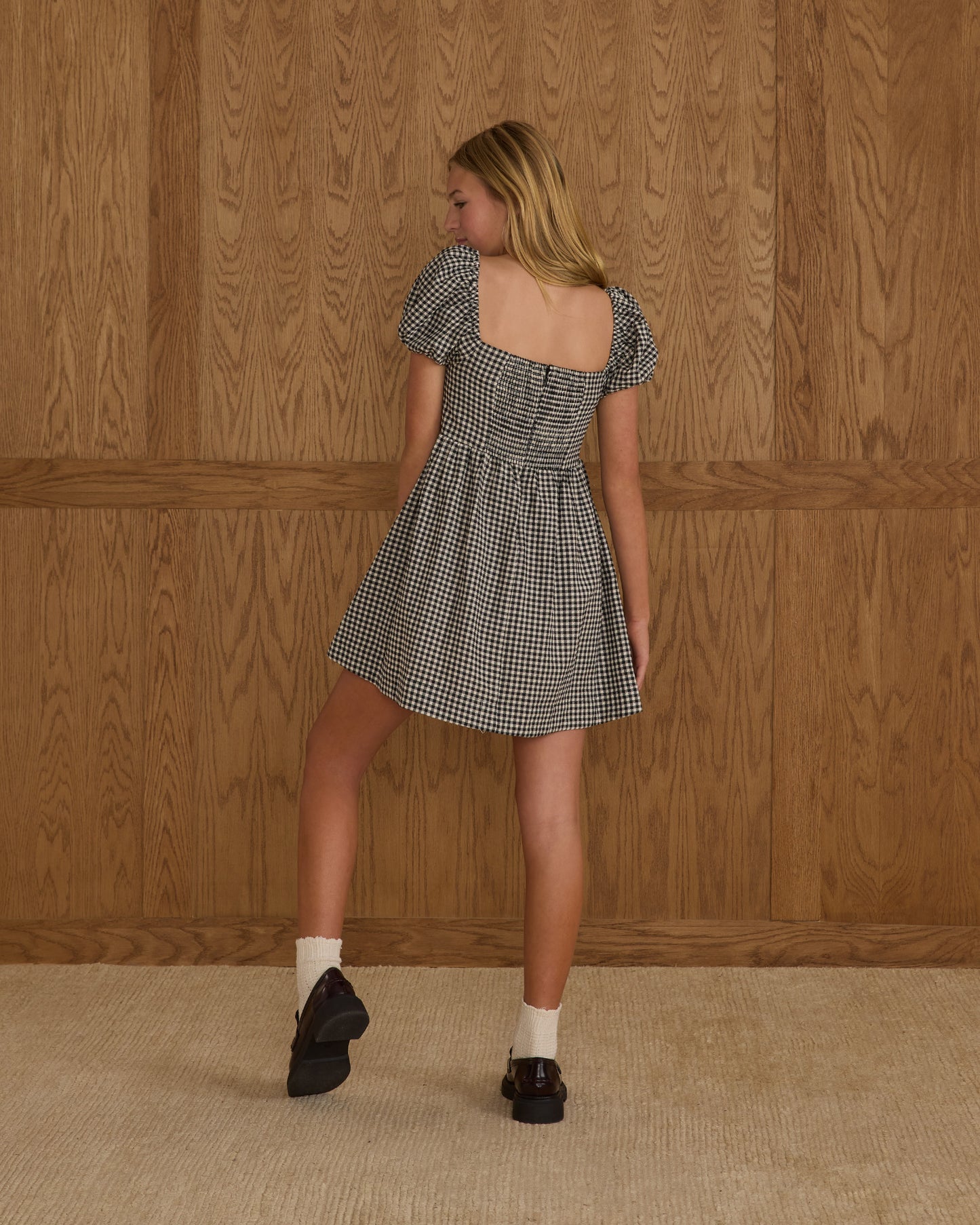 Axel Dress || Black Gingham - Teen