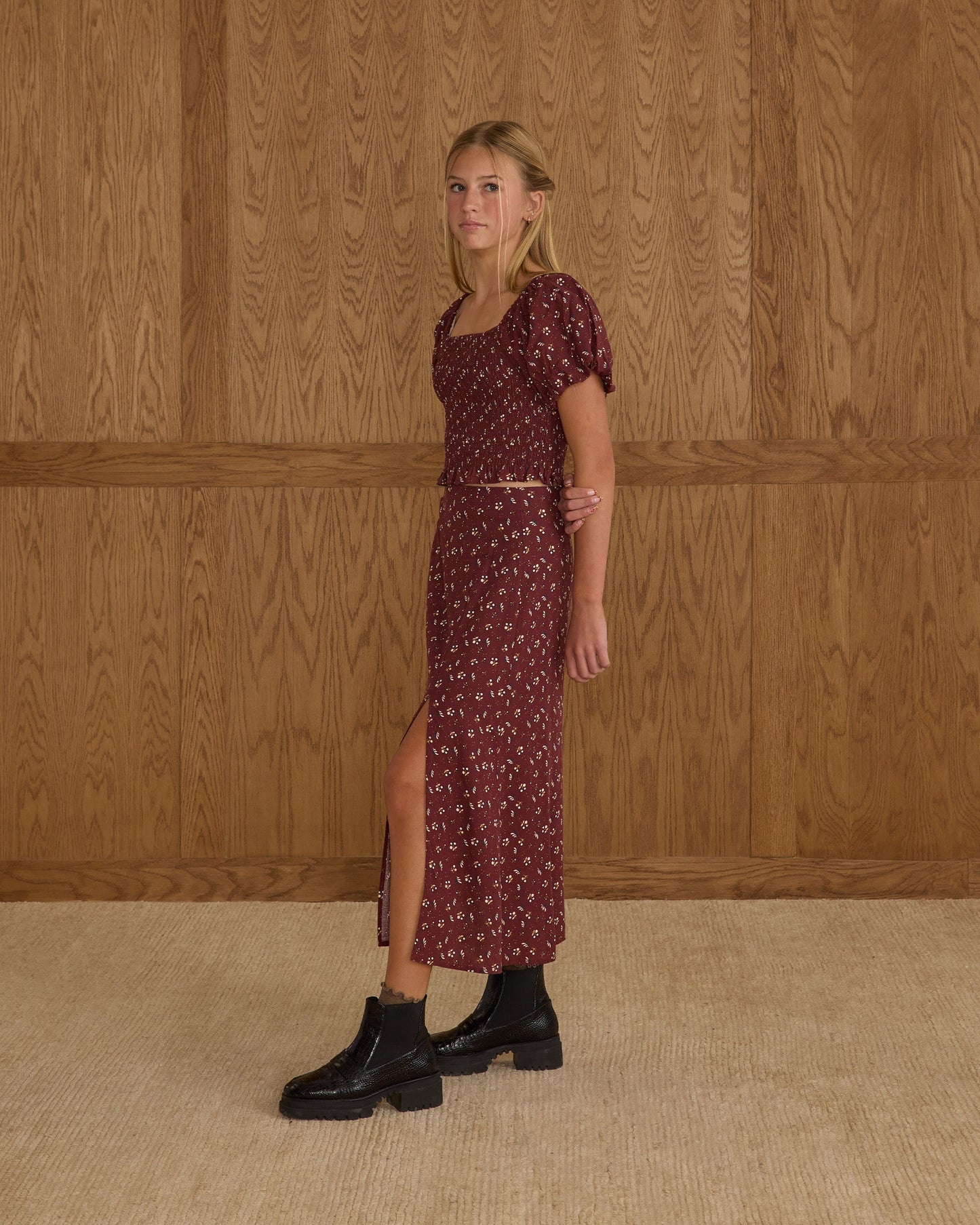 Midi Skirt || Harvest Berry - Teen