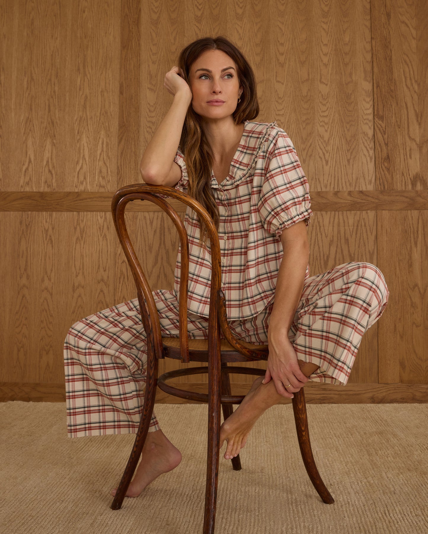 Women's Ruffle Pajamas | Holiday Flannel