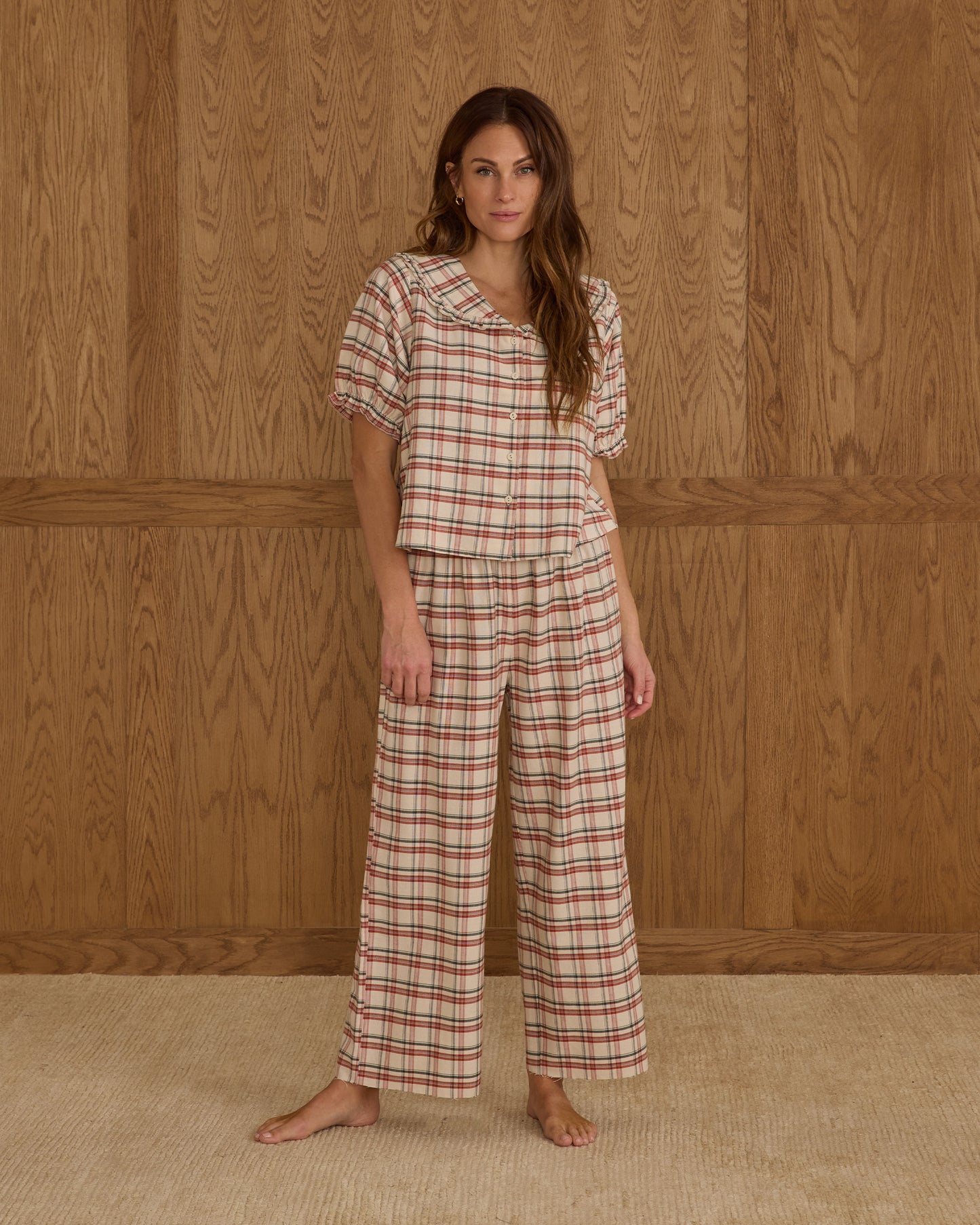 Women's Ruffle Pajamas | Holiday Flannel