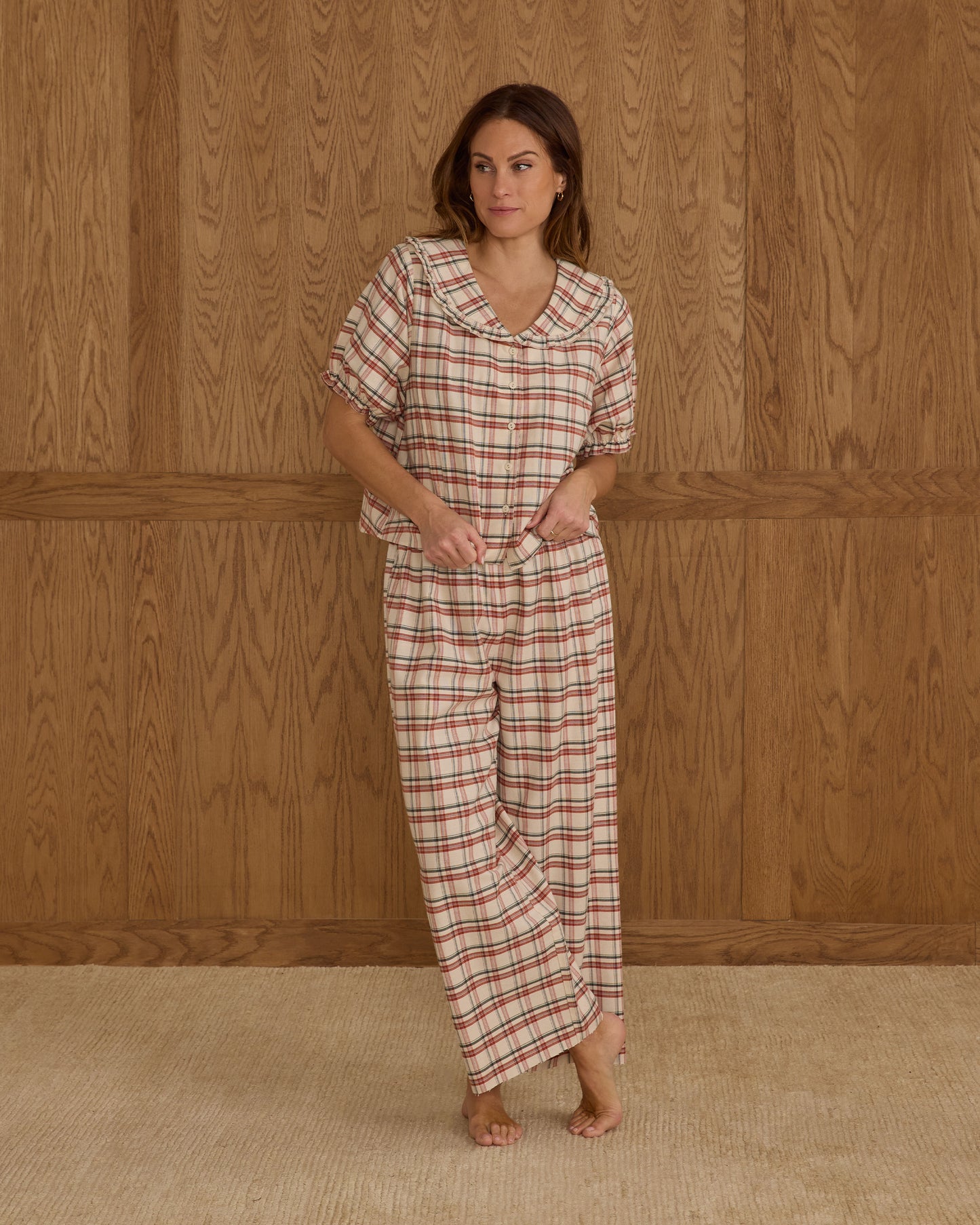 Women's Ruffle Pajamas | Holiday Flannel
