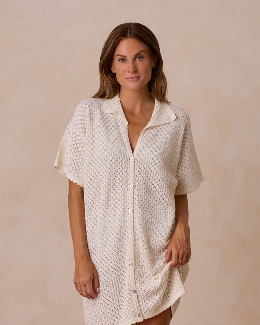 Women's Crochet Swim Cover Up || Ivory