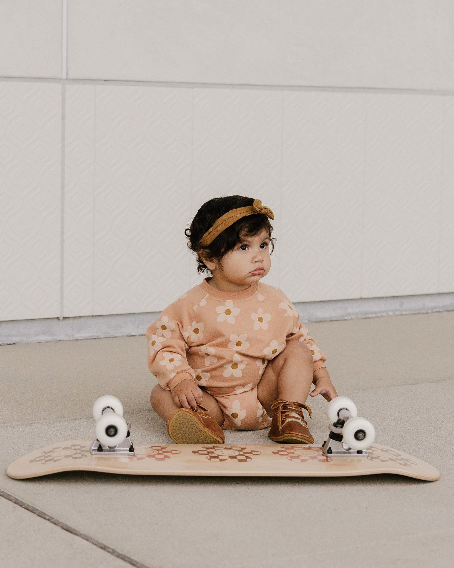 Crew Neck Romper | Melon Daisy