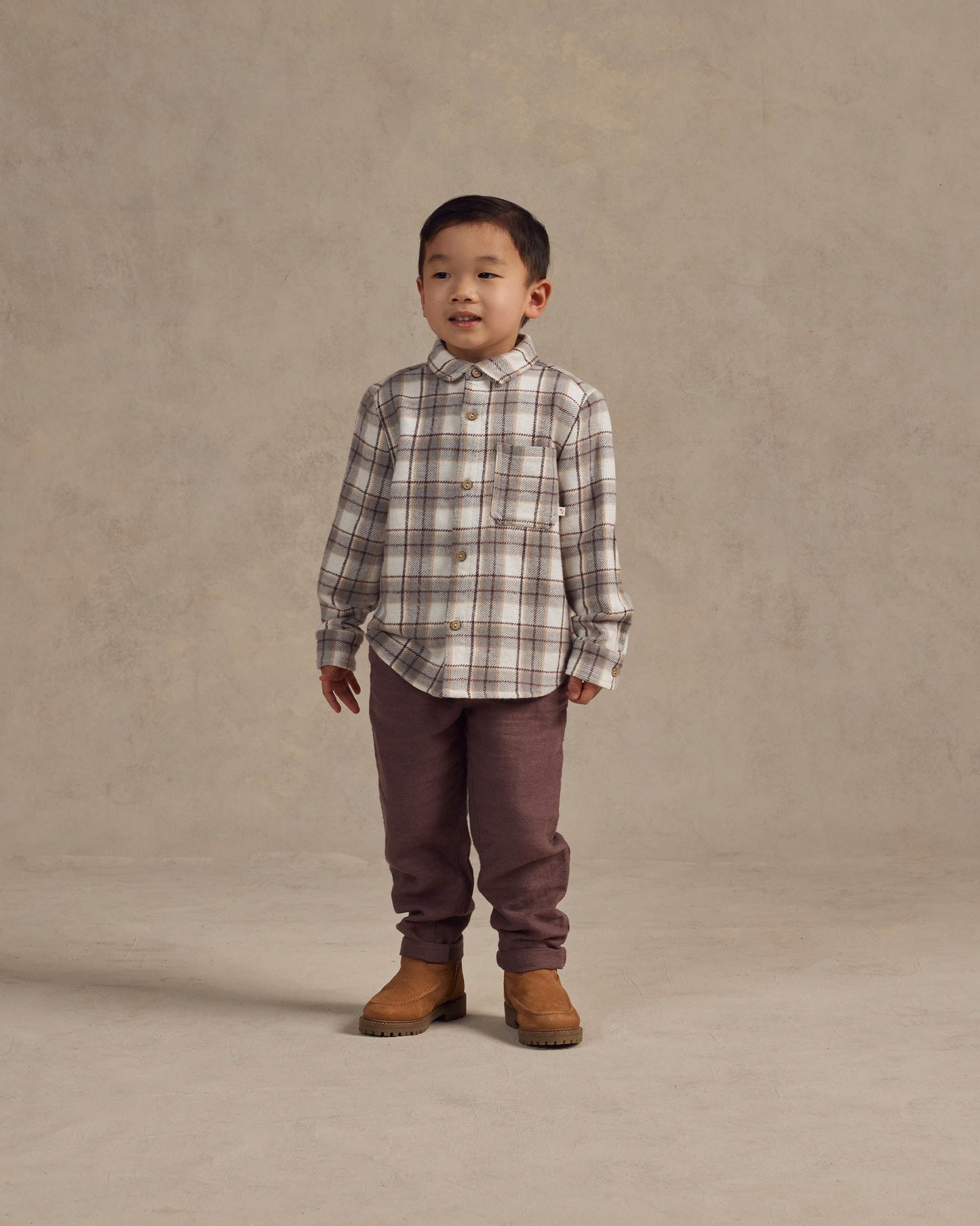 Collared Long Sleeve Shirt | Blue Flannel