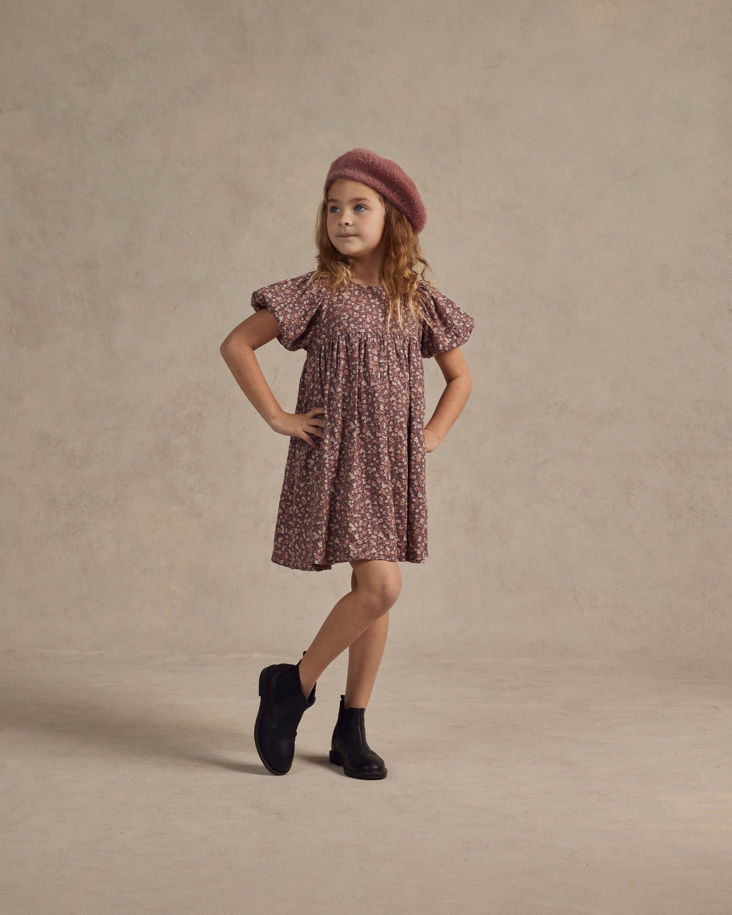 Marley Dress | Plum Floral