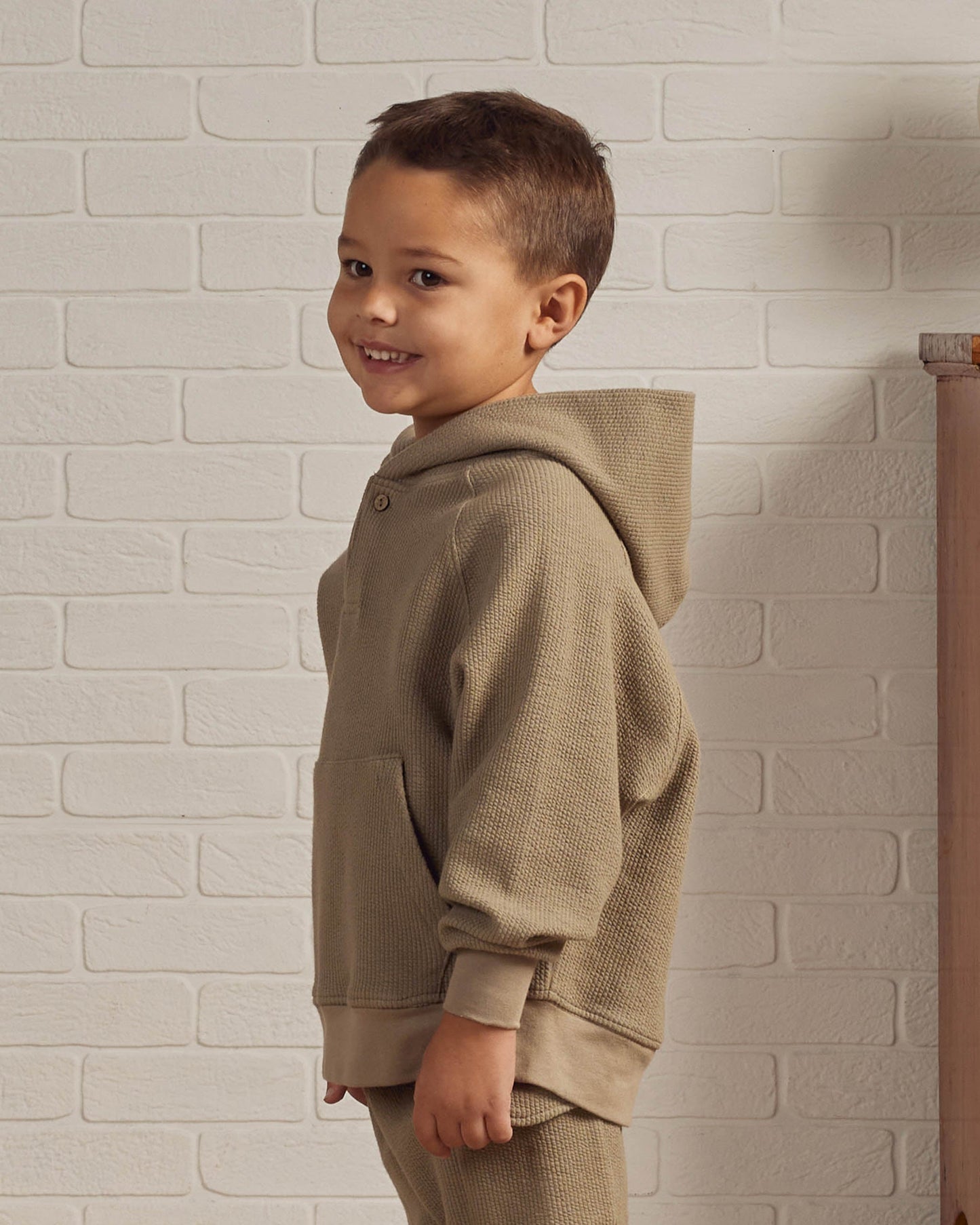 Waffle Hoodie | Moss