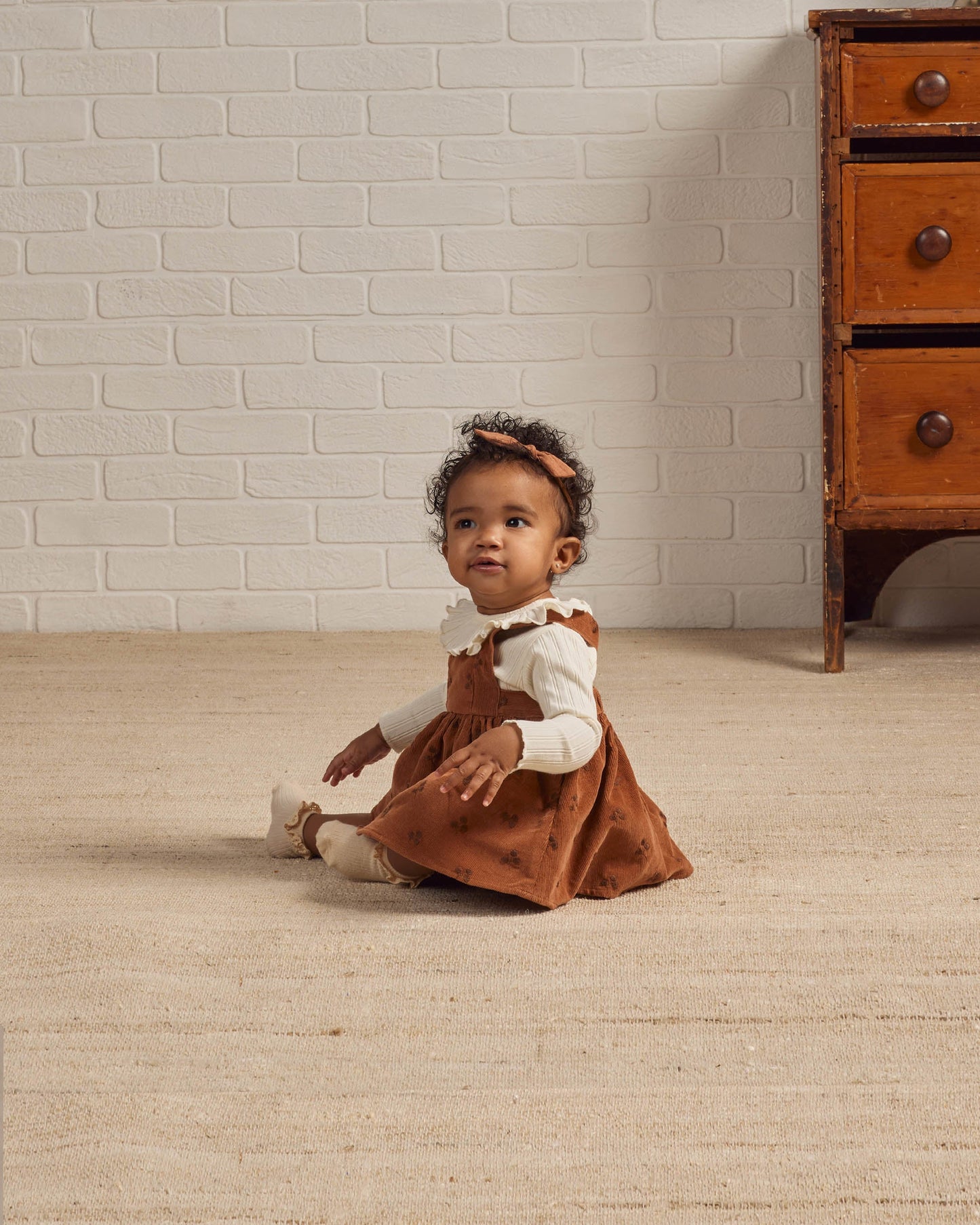 Ruffle Collar Onesie | Ivory
