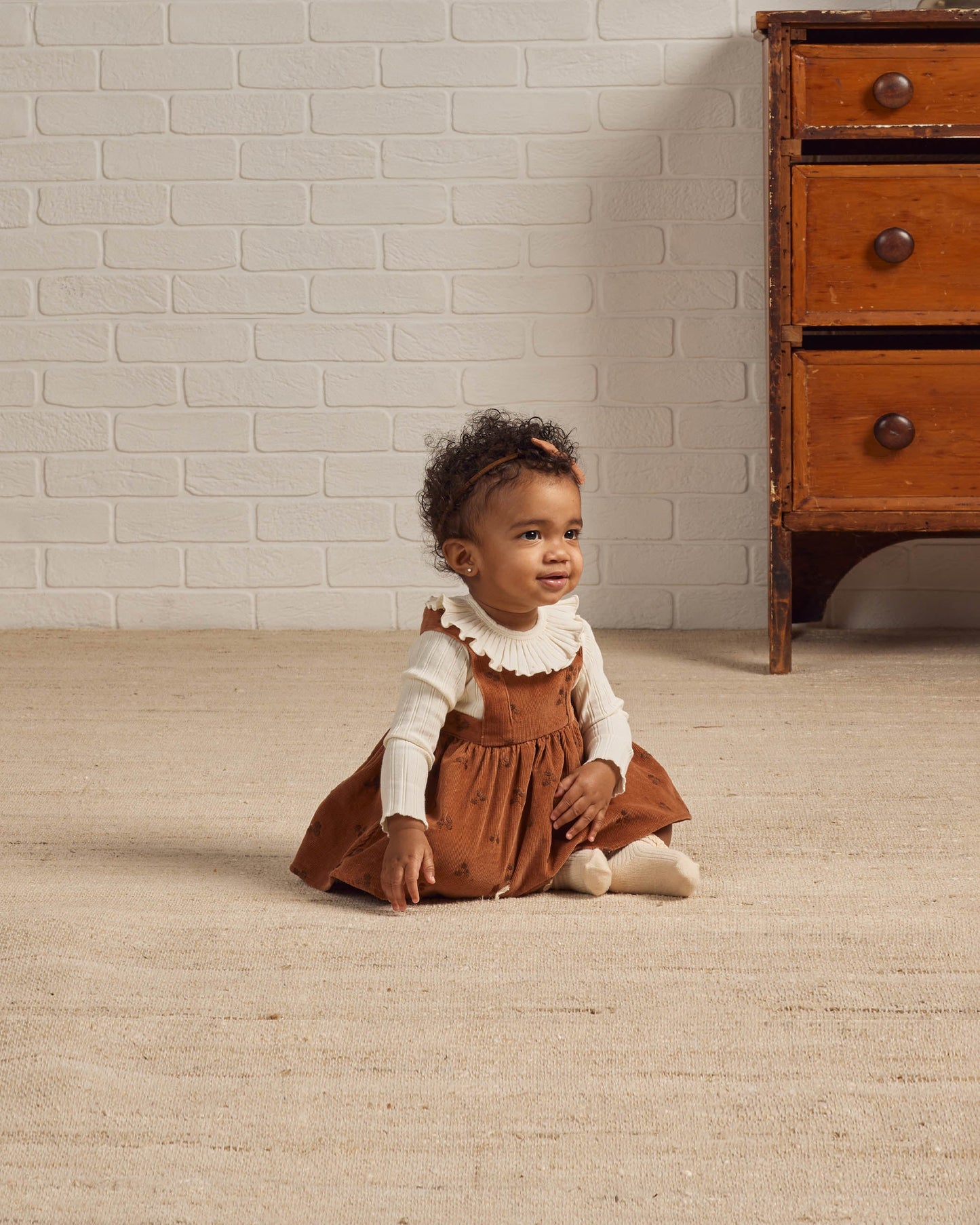Ruffle Collar Onesie | Ivory