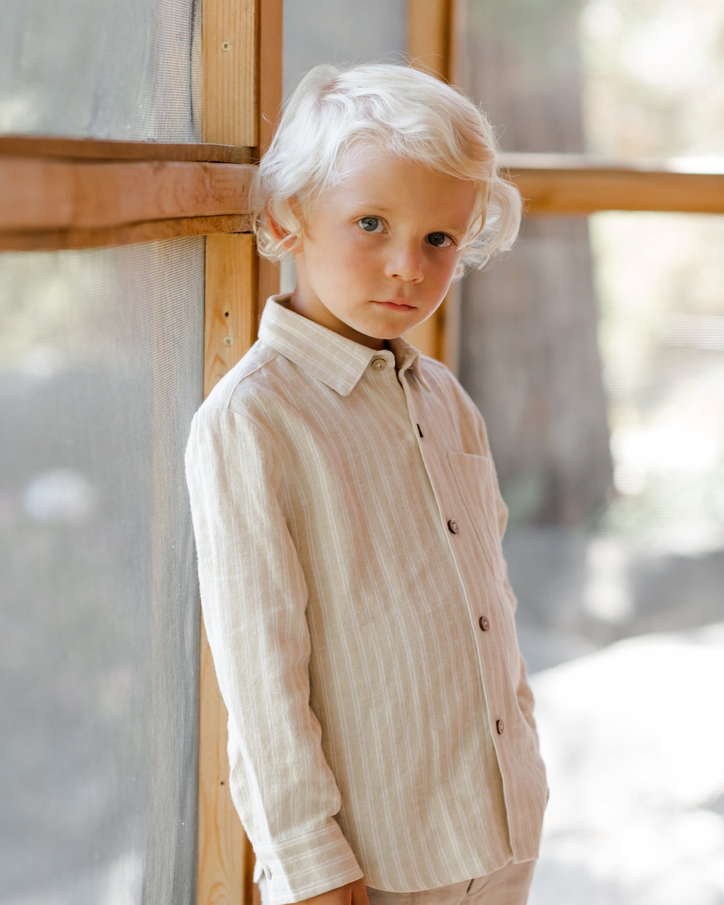 Collared Shirt | Champagne Stripe