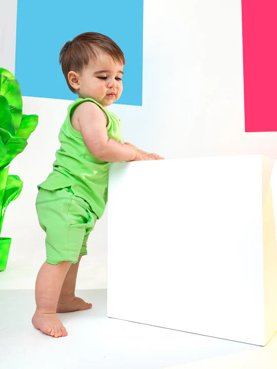 Raw Edge Harem Short | Electric Green