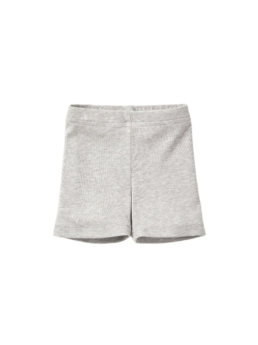 Ribbed Biker Short | Grey