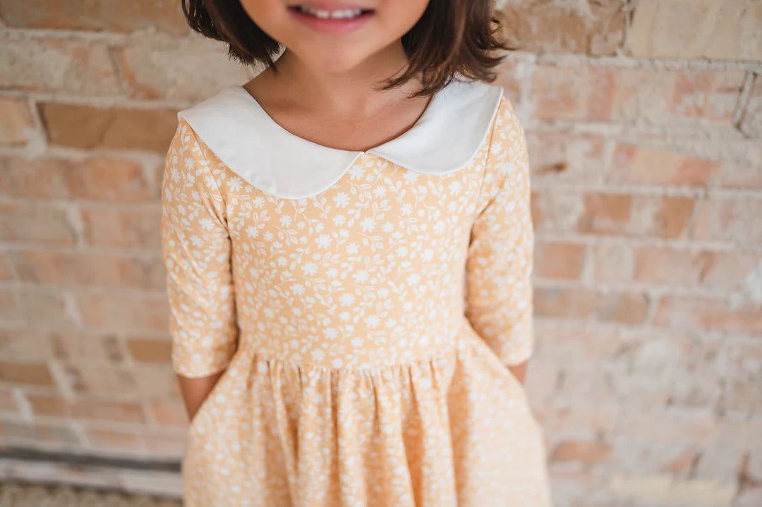 Rubina Twirl Dress | Custard Floral