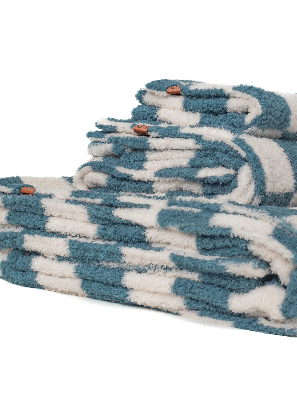 Plush Blanket | Steel Blue Check