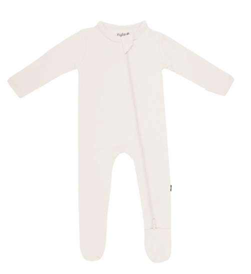 Bamboo Zipper Footie | Oat