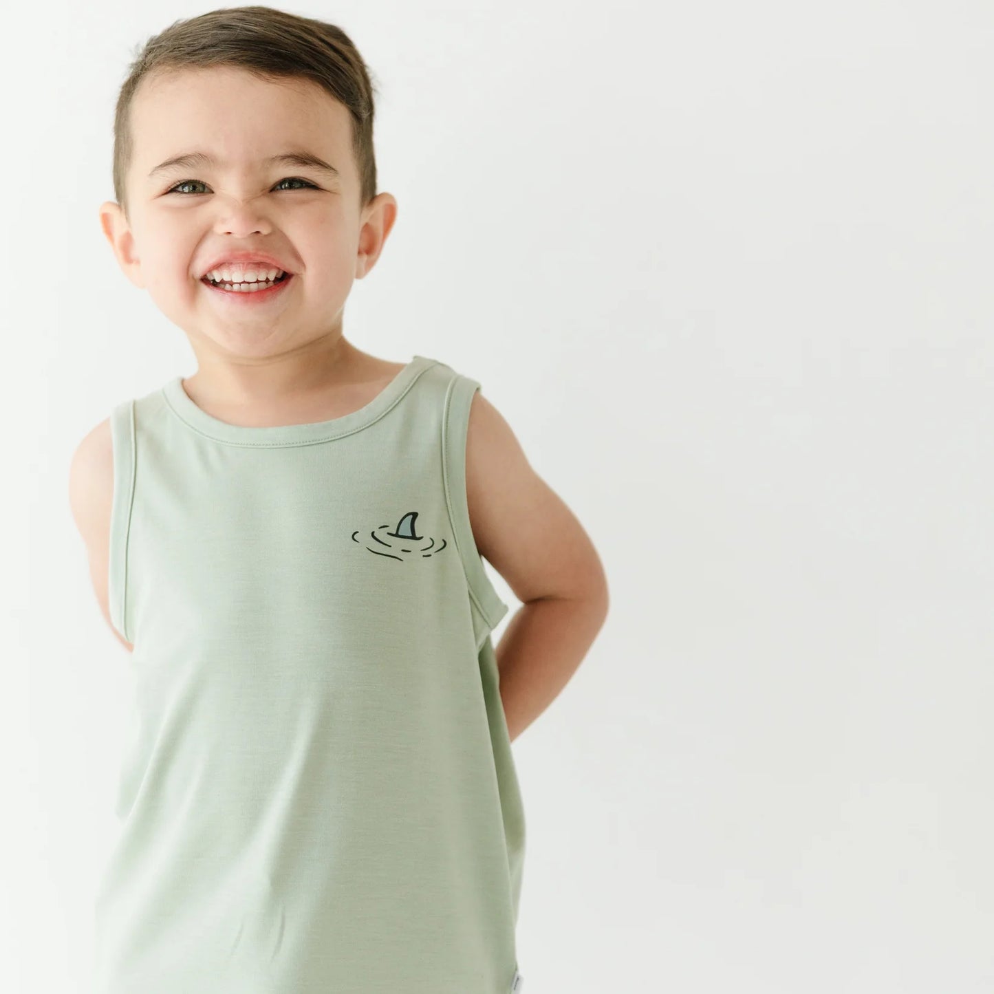 Shark Attack Bamboo Tank | Sage
