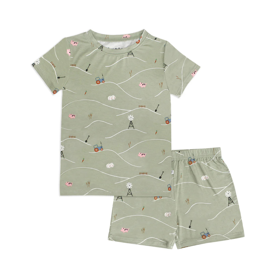 Shorts Two-Piece Bamboo Set | On the Farm