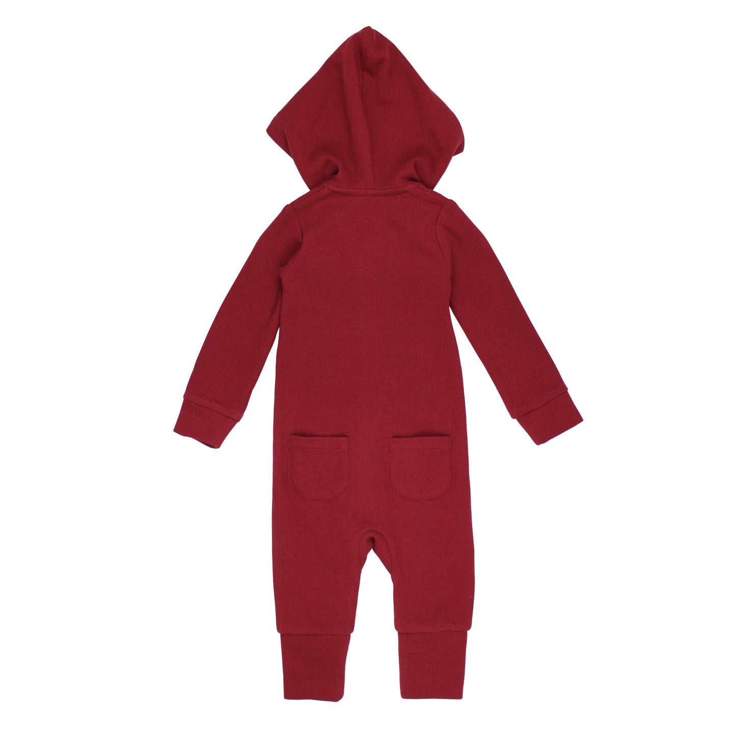 Thermal 2-Way Zip Hooded Jumpsuit | Crimson