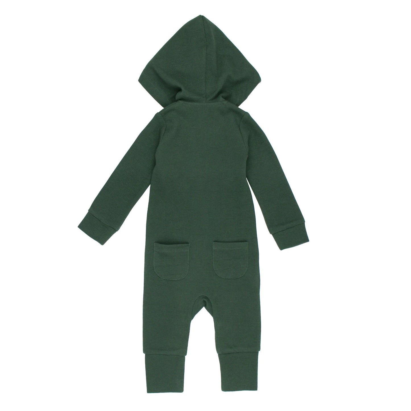Thermal 2-Way Zip Hooded Jumpsuit | Evergreen