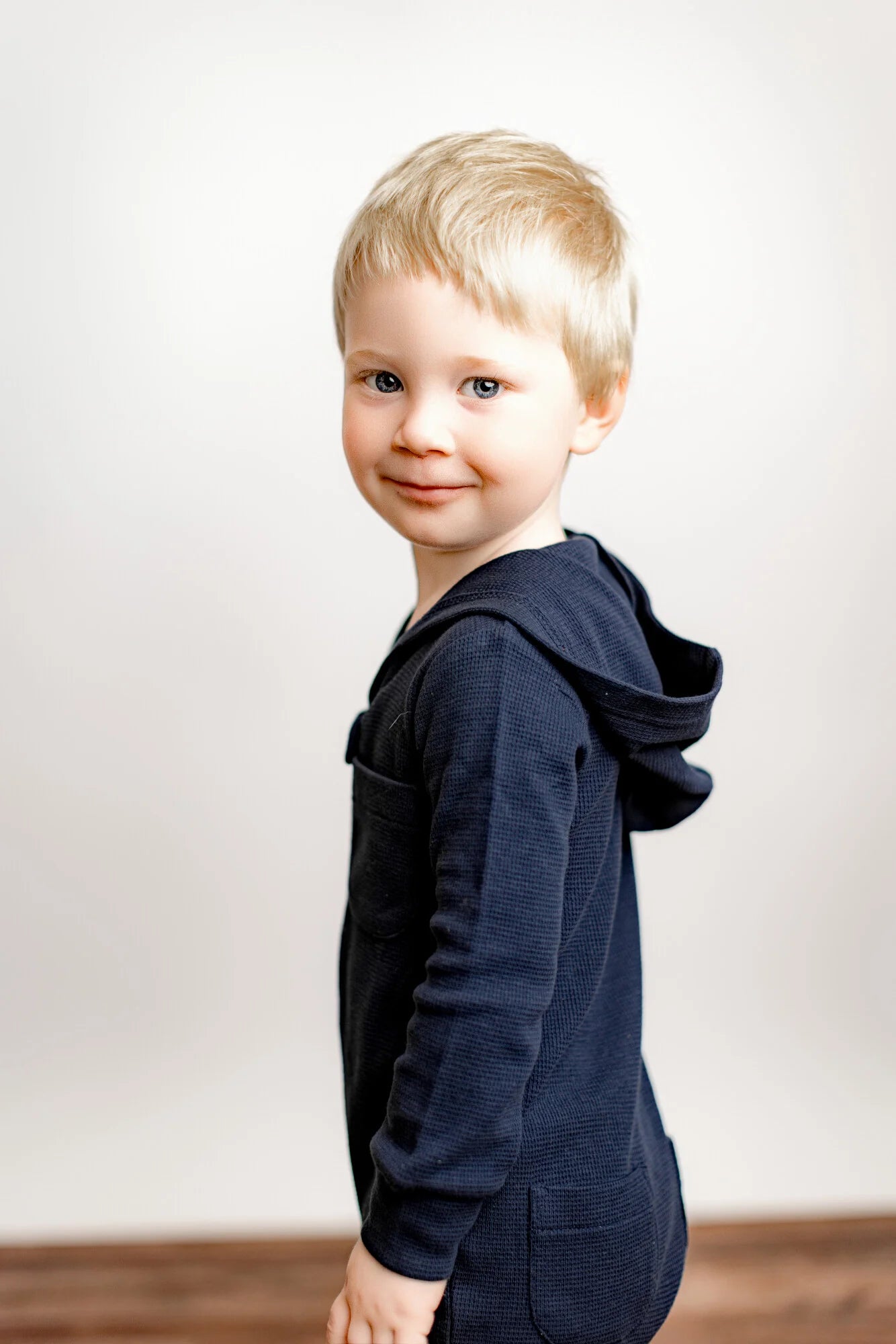 Thermal 2-Way Zip Hooded Jumpsuit | Midnight