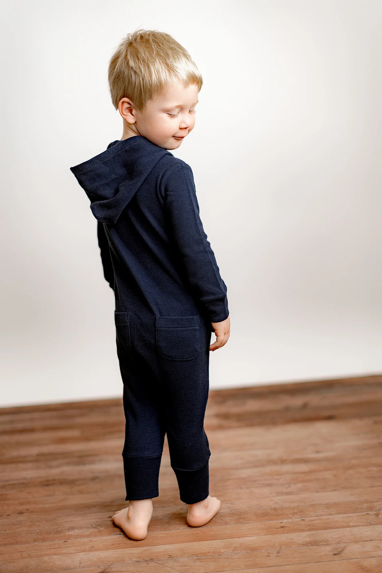 Thermal 2-Way Zip Hooded Jumpsuit | Midnight