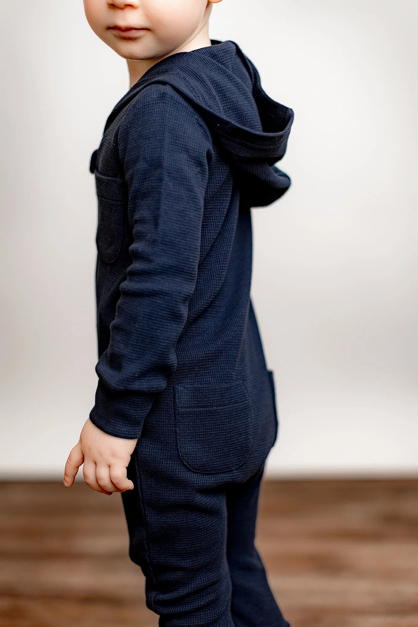 Thermal 2-Way Zip Hooded Jumpsuit | Midnight