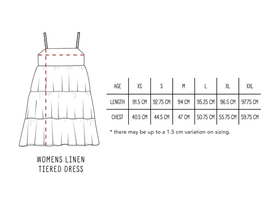 Women's Linen Tiered Dress | Sand