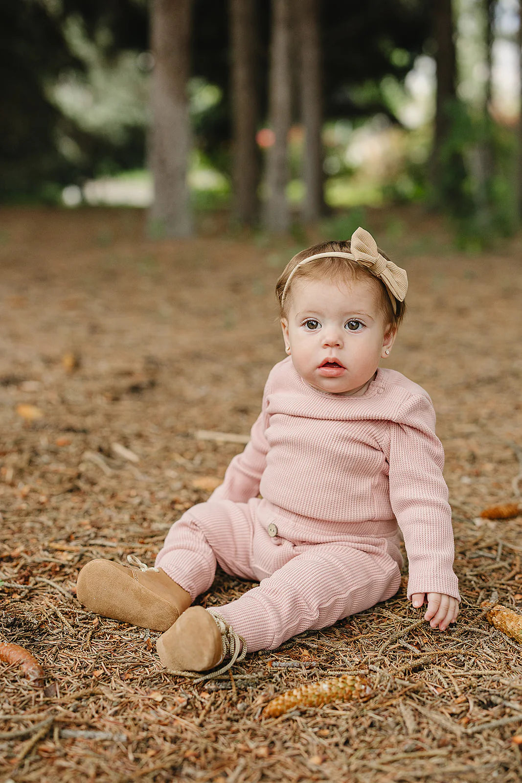 Bodysuit Waffle Set | Pink