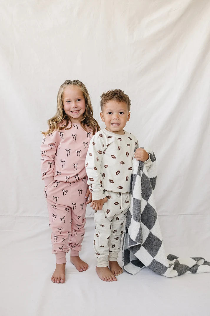 French Terry Set || Blush Bows