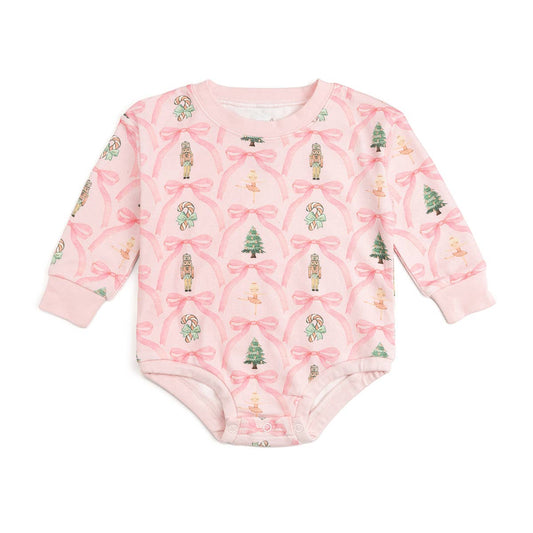 Nutcracker Trellis Christmas Long Sleeve Romper