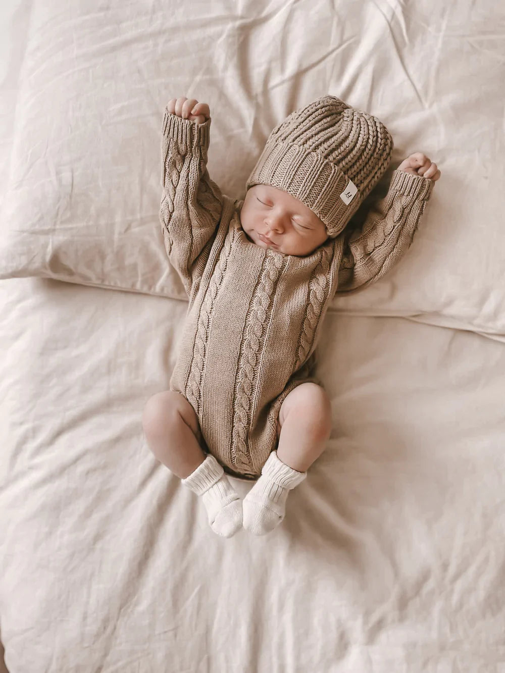 Cable Knit Sweater Romp | Acorn
