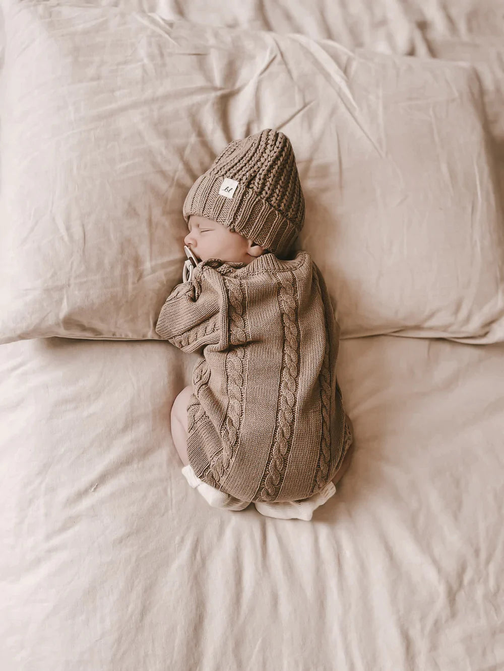 Cable Knit Sweater Romp | Acorn