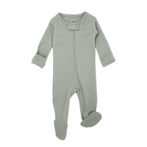 Seafoam Footed Sleeper | 2-Way Zipper