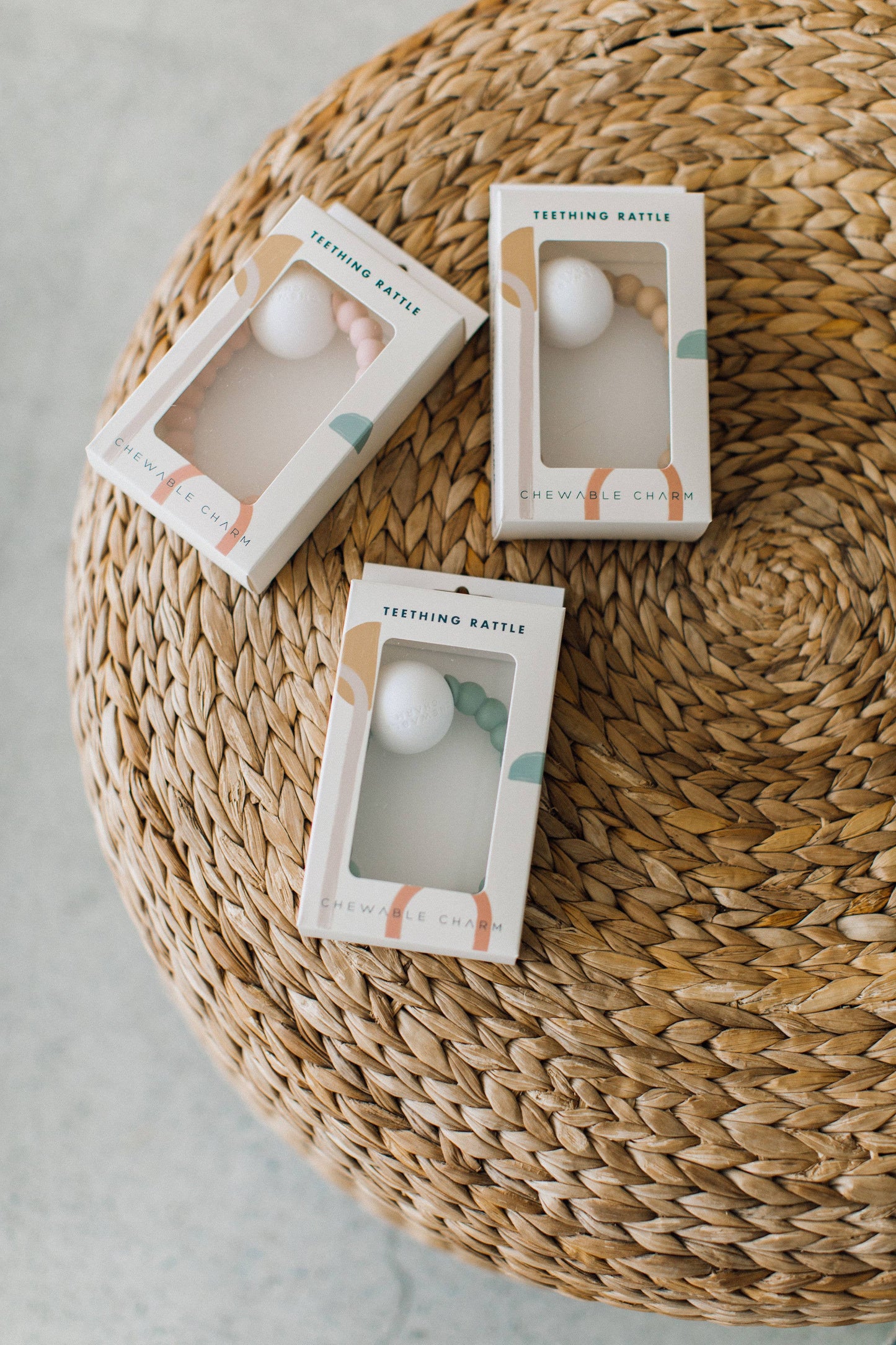 Teether Toy Rattle - Blush