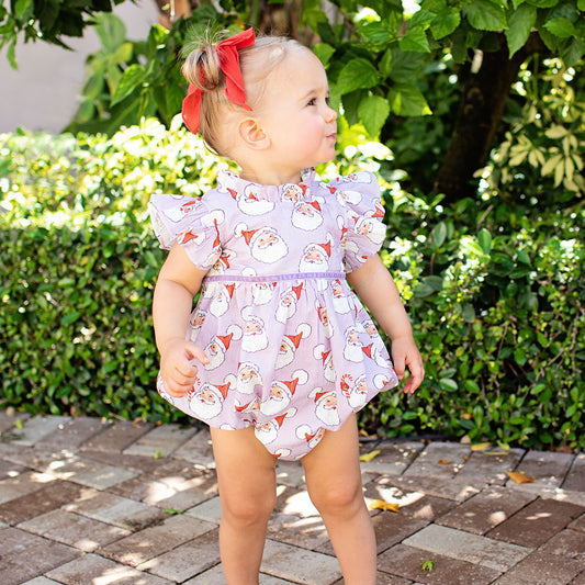 Jennifer Bubble Romper | Lavender Santa
