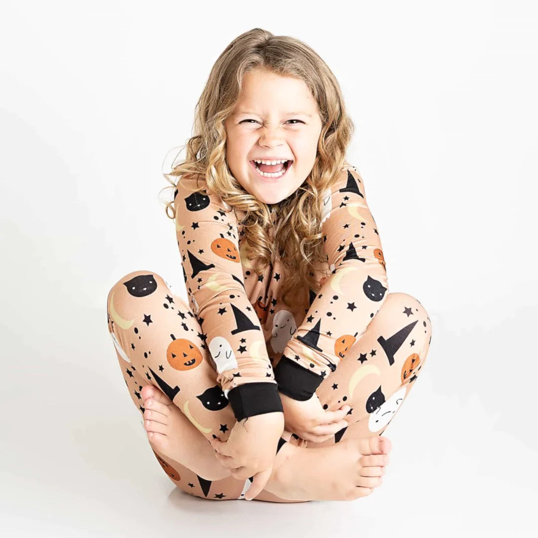 Bamboo Kids Pajama Set | Trick or Treat Halloween (SIZE 6/7)
