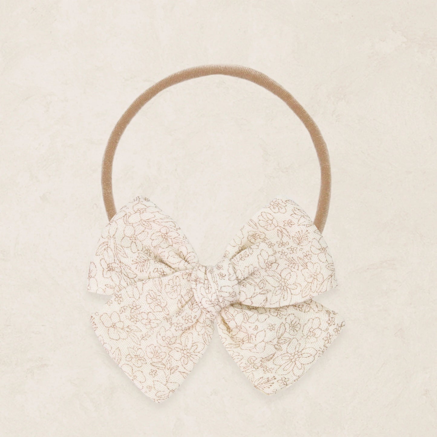 Tan Bloom Adventure Bow | Nylon Headband