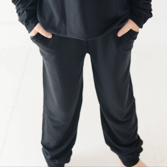Bamboo French Terry Joggers | Jet Black