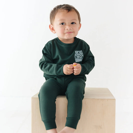 Bamboo French Terry Joggers | Dark Forest