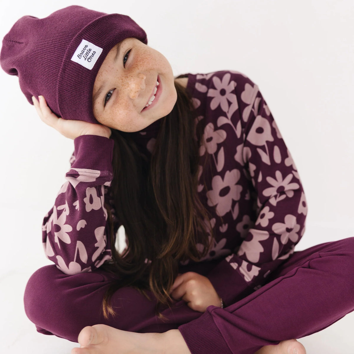 Bamboo French Terry Joggers | Deep Plum