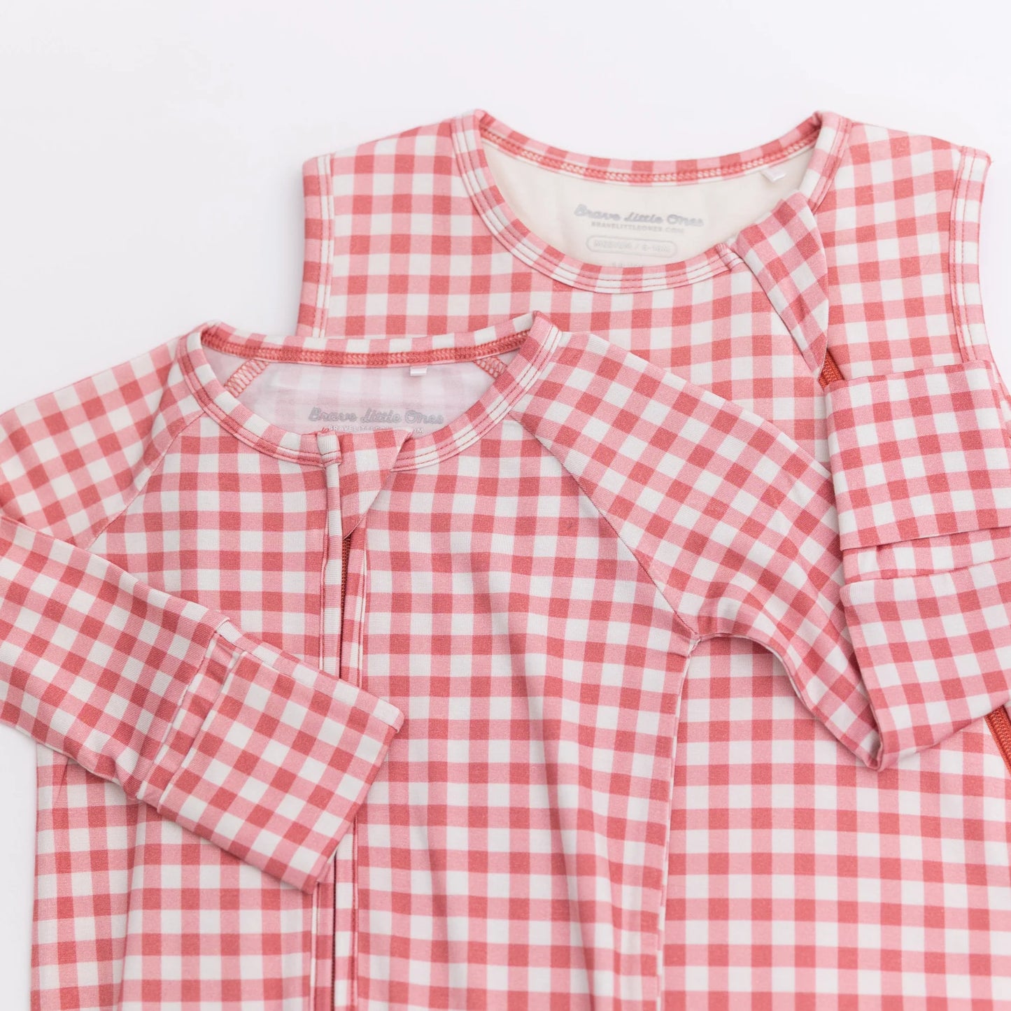 Bamboo Sleep Sack 1.0 | Mauve Small Gingham